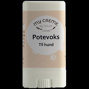 Potevoks til hund i praktisk stiftform fra My Creme by Nature med bløde farver og poteaftryk.