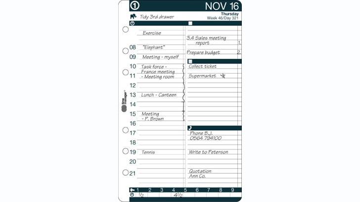En planlægningskalender for november 2018 med opgavelister og noter til dagene.