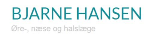 Øre-, Næse,- Halslæge Bjarne J. Hansen