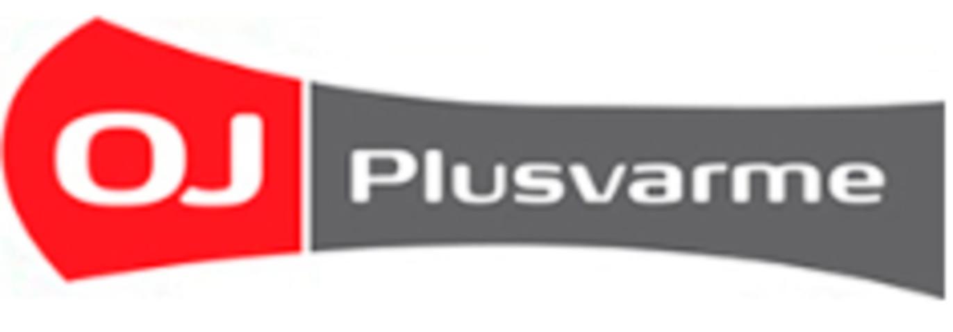 Logo for OJ Plusvarme, en virksomhed specialiseret i varme- og energiløsninger.