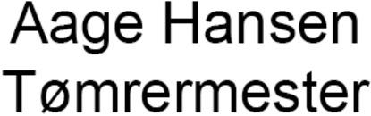 Aage Hansen Tømrermester logo