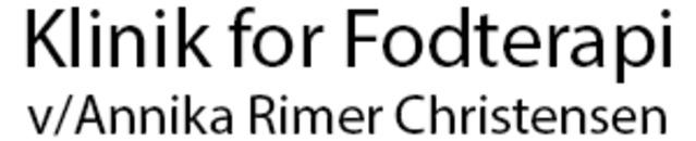 Klinik for Fodterapi ved Annika Rimer Christensen logo