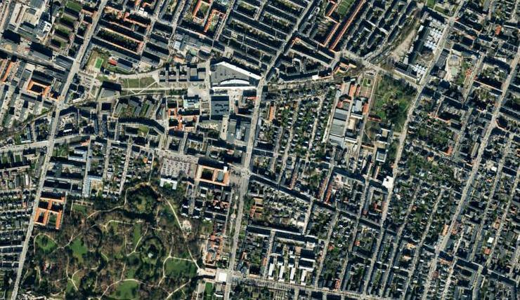 Frederiksberg C fra luften
